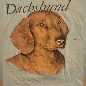 Dachshund Graphic T-Shirt - Brown Vintage